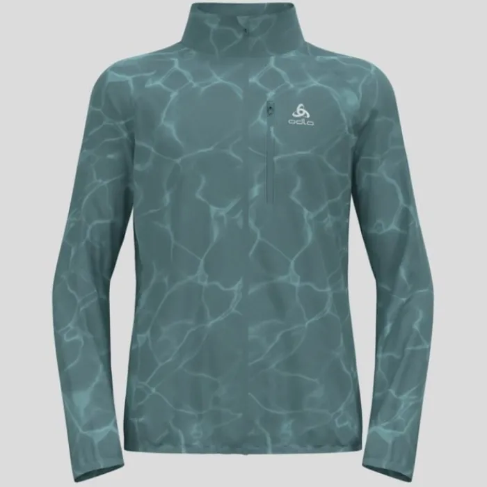 Odlo Running Jackets^Zeroweight Print Jacket Green