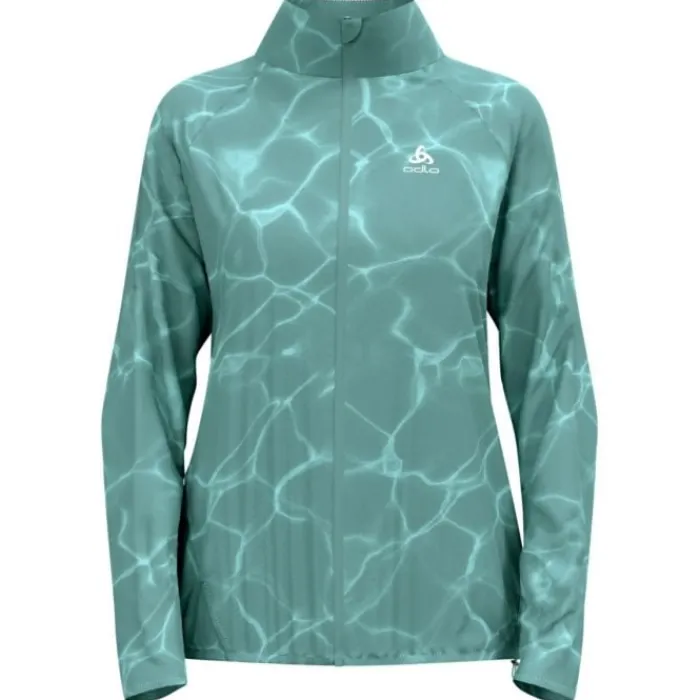 Odlo Running Jackets^Zeroweight Print Jacket Green