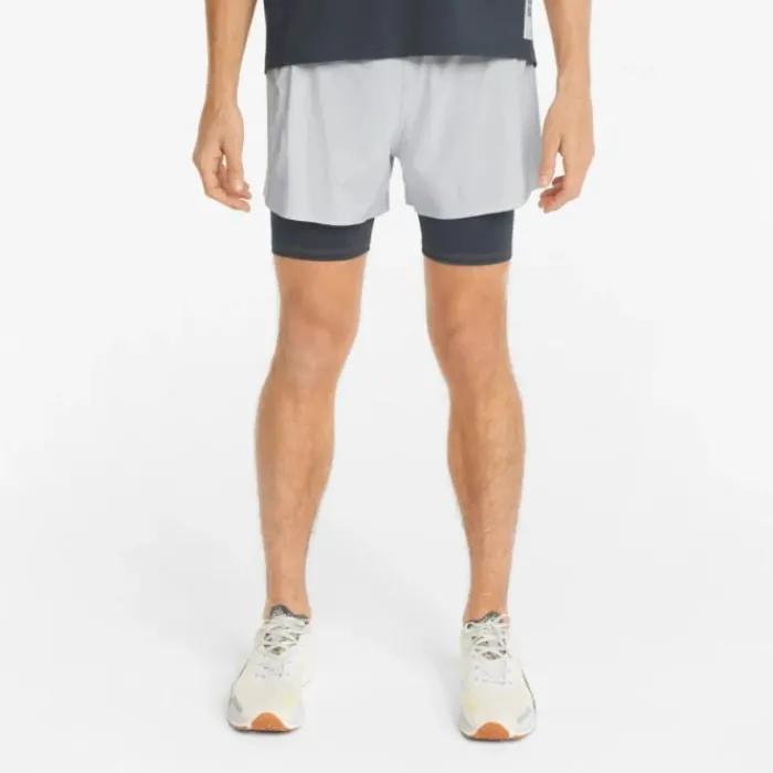 Puma Running Shorts^Run First Mile 5" 2-in-1 Shorts Grey