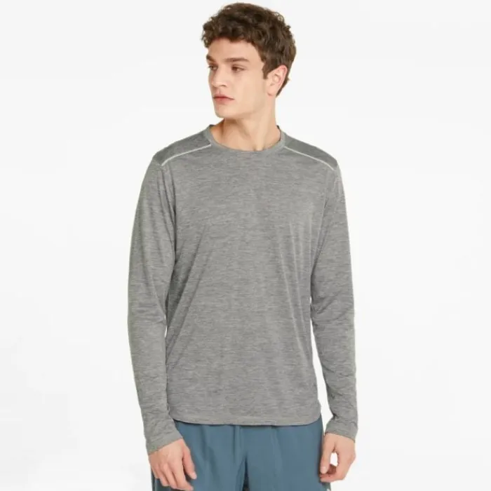 Puma Running Tops & T-shirts^Run Long Sleeve Tee Grey
