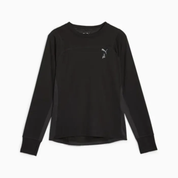 Puma Running Tops & T-shirts^Seasons Polypropylene Rain Long Sleeve Black