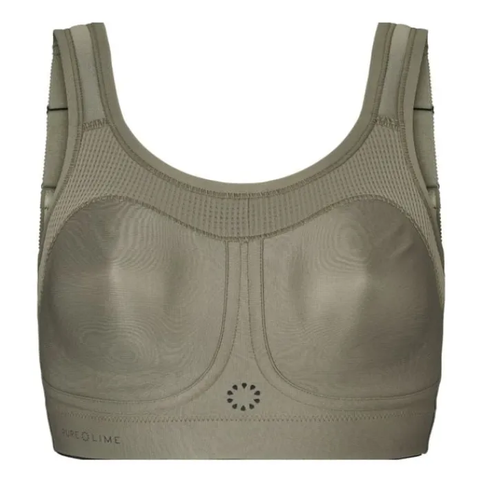 PureLime Sports Bras^Compression Bra - High Impact Green