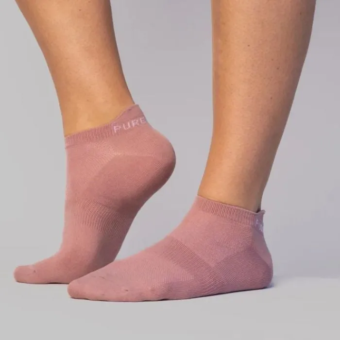 PureLime Socks | Running Socks^Footies 2-pack Black