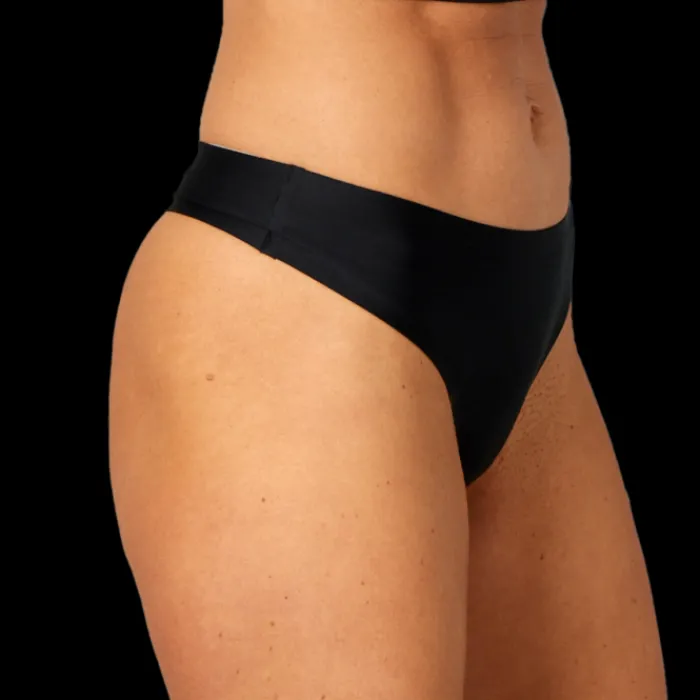 PureLime Running Underwear^Invisible Microfiber Thong 2-pack Black