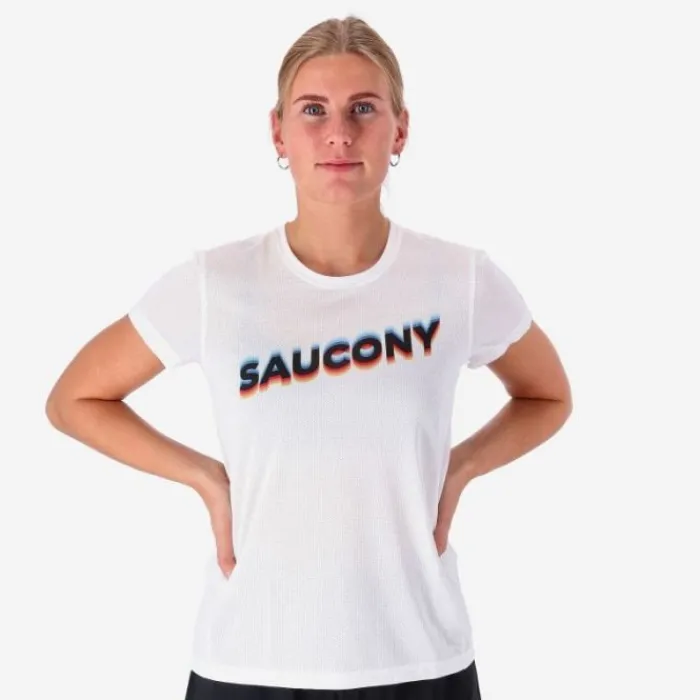 Saucony Running Tops & T-shirts^Stopwatch Graphic Short Sleeve White