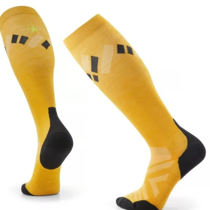 Smartwool Socks | Running Socks^Athlete Edition Mountaineer OTC Wool Socks Yellow