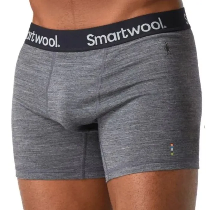 Smartwool Running Underwear^Boxer Brief Wool Grey