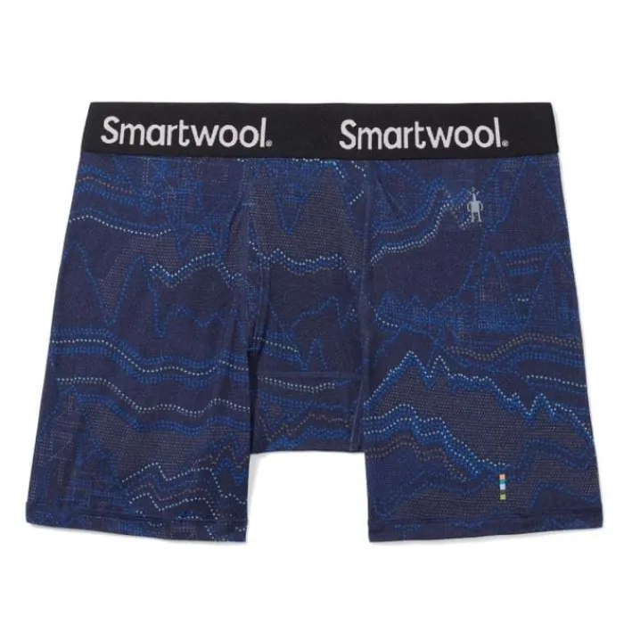 Smartwool Running Underwear^Merino Print Boxer Breif Boxed