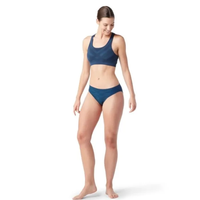 Smartwool Running Underwear^Merino Sport Seamless Bikini Boxed Blue