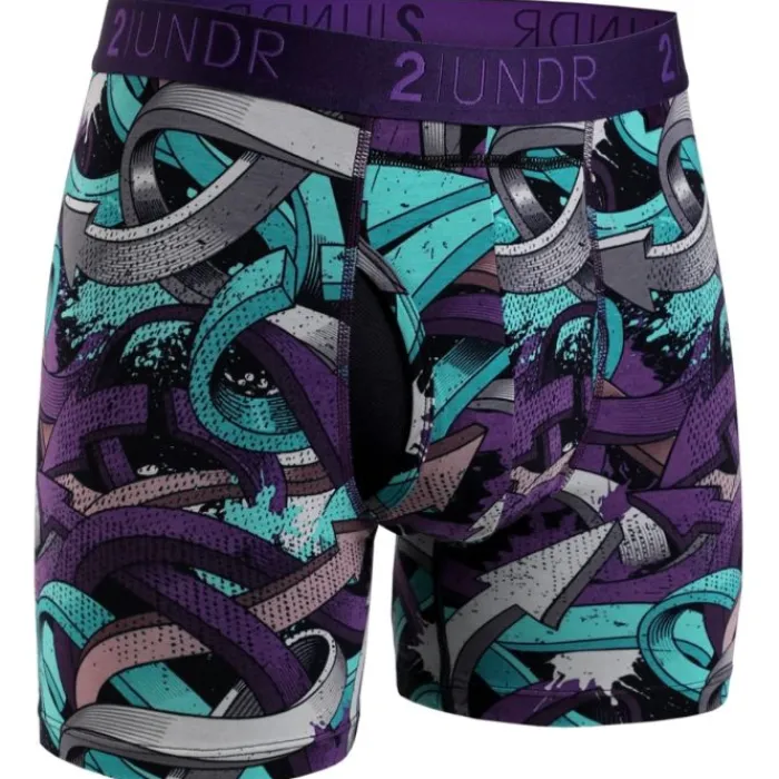 2UNDR Running Underwear^Swing Shift Boxer Purple