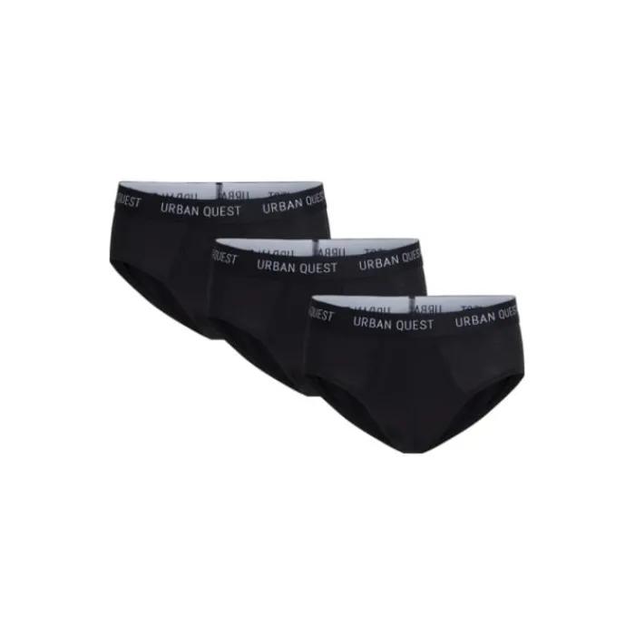 Urban Quest Running Underwear^Bamboo Brief 3-Pack Black
