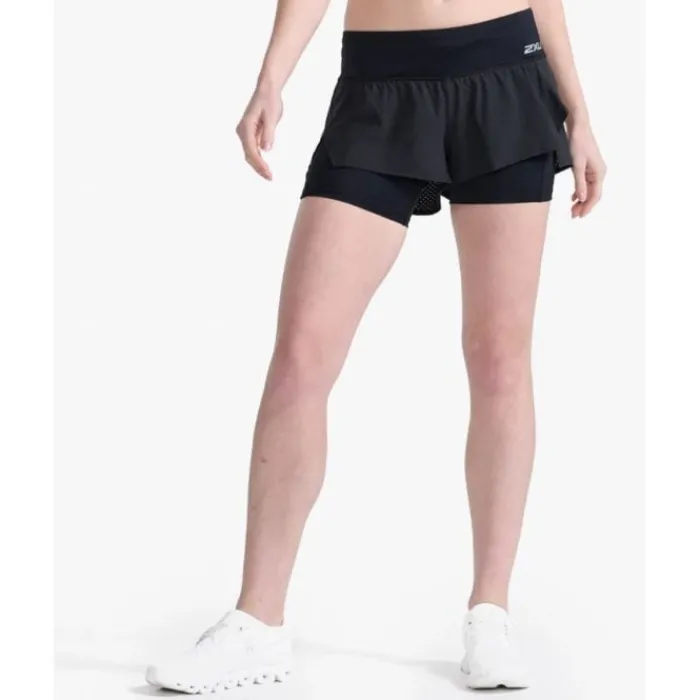 2XU Running Shorts^Aero 2in1 4 inch Shorts Black