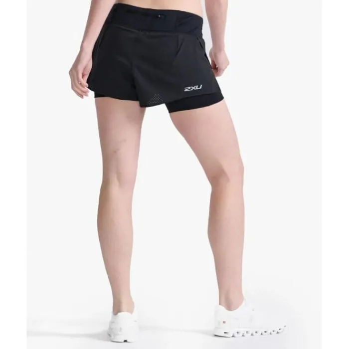 2XU Running Shorts^Aero 2in1 4 inch Shorts Black