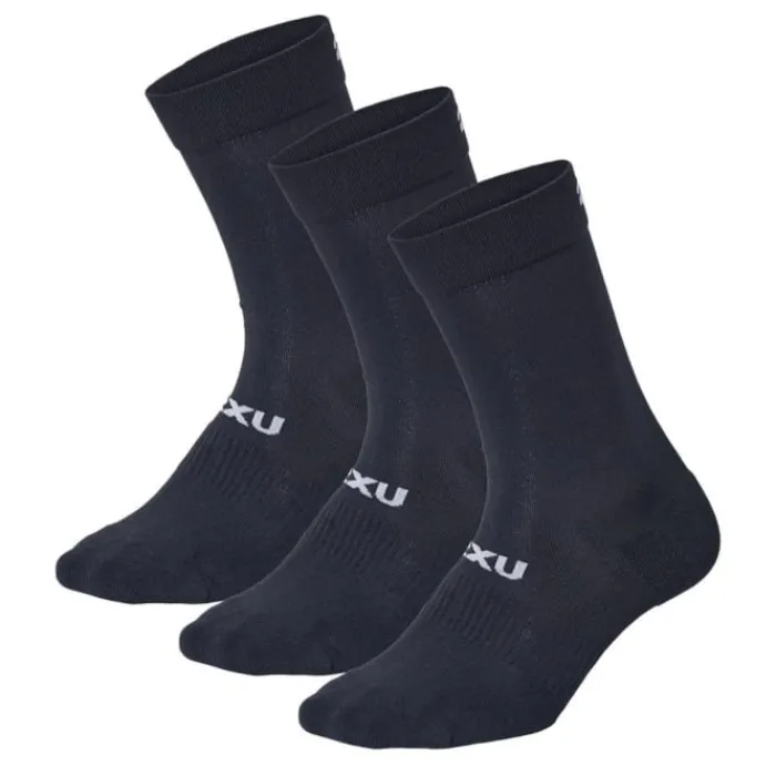 2XU Socks | Running Socks^Crew Socks 3 Pack Black