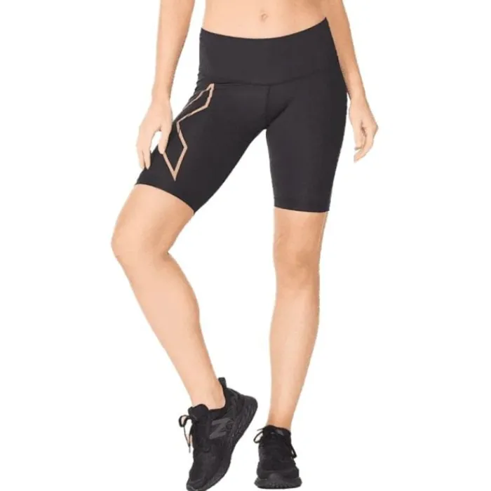 2XU Running Shorts^Light Speed Mid-Rise Comp. Shorts Black