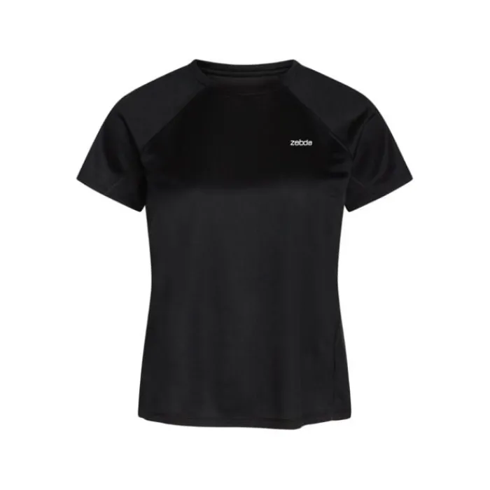 Zebdia Running Tops & T-shirts^Chest Print Sports SS Tee Black