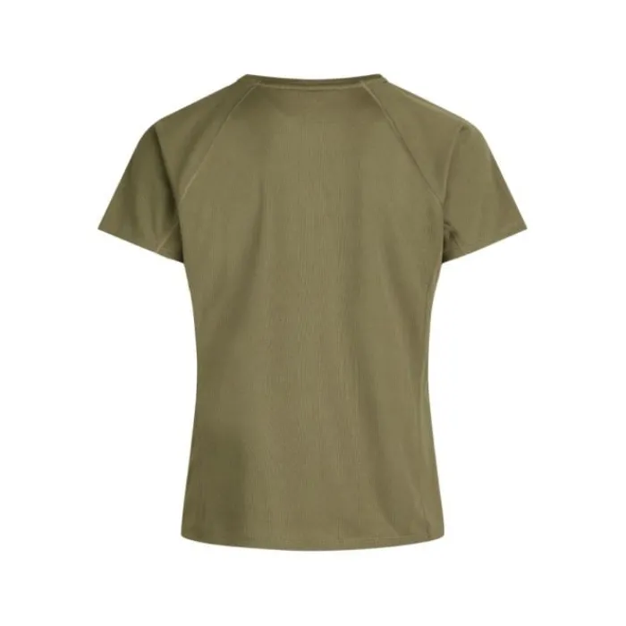 Zebdia Running Tops & T-shirts^Chest Print Sports SS Tee Green
