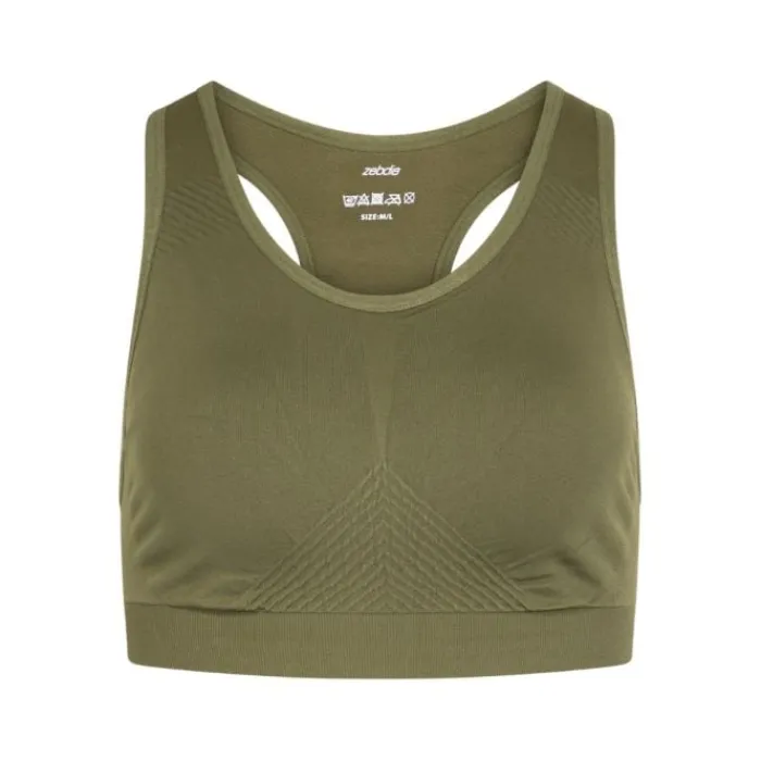 Zebdia Sports Bras^Seamless Bra Green
