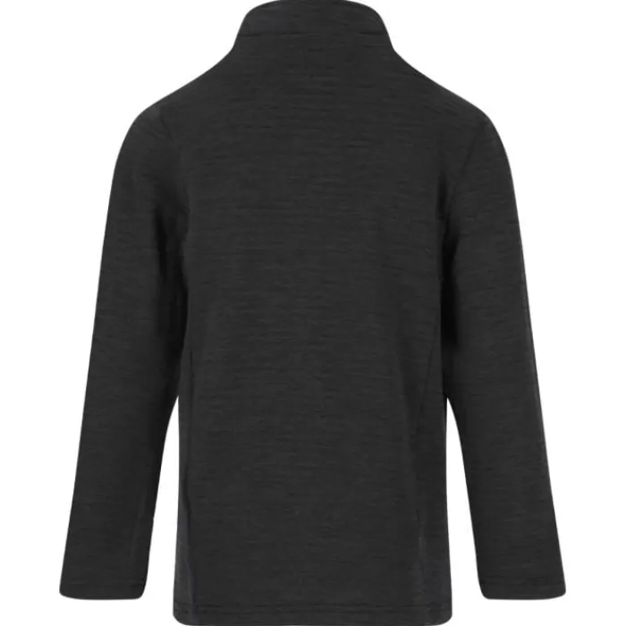 Zigzag Long Sleeve Running Tops^Pineapple Melange Half Zip Waffle Midlayer Black